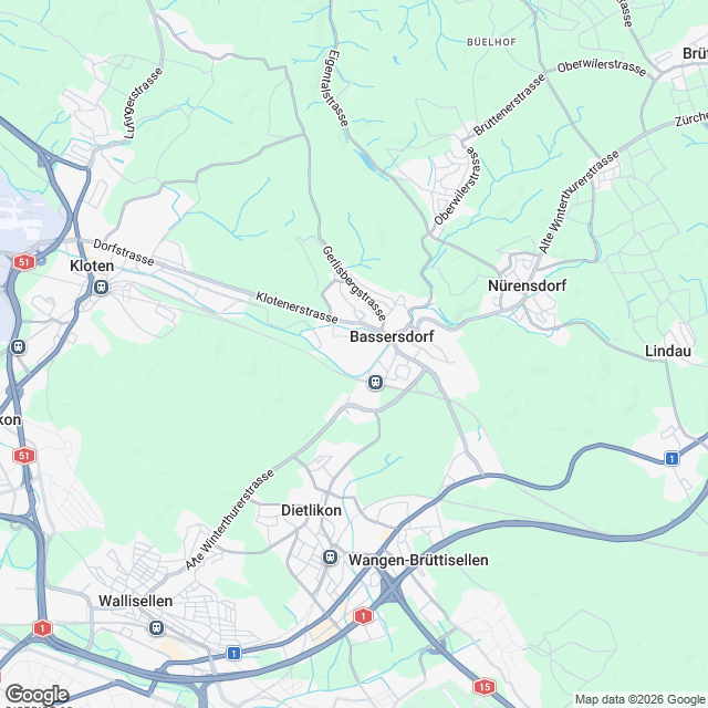 Ankündigung 2.5-Zimmer-Mietwohnung in Bassersdorf - Karte