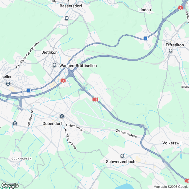 44 Mietwohnungen ab Q2 2027 in Wangen b. Dübendorf - Karte