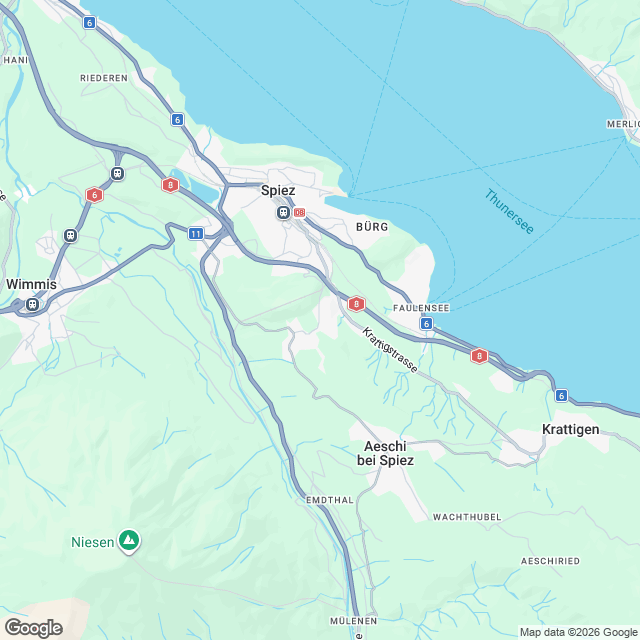 Reiheneinfamilienhäuser in Hondrich b. Spiez - Karte