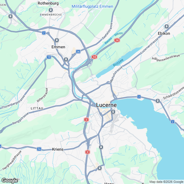 Exklusive 5.5-Zimmer Attikawohnung in Luzern - Karte