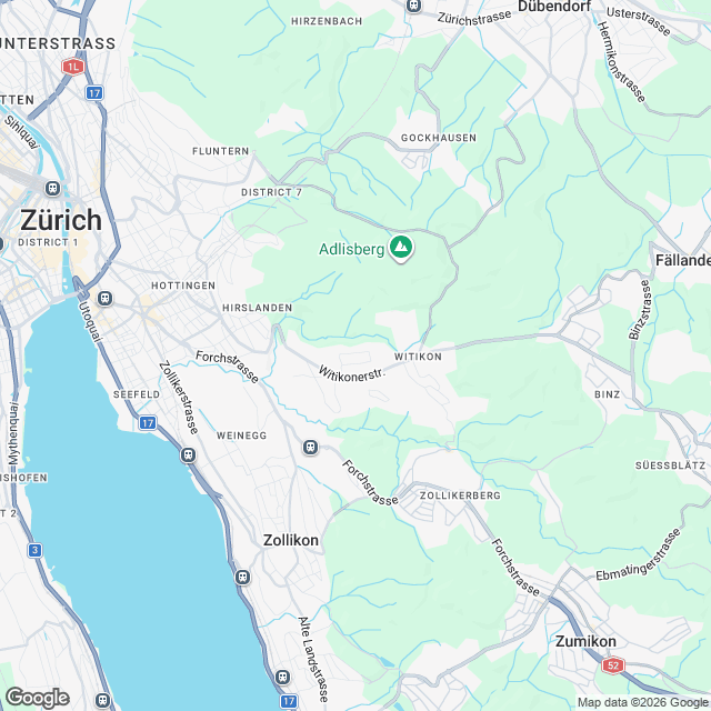 Coming soon: Mietwohnungen in Zürich-Witikon - Karte