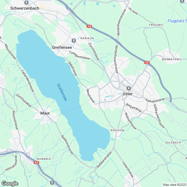 Ankündigung Doppel- und Reihenhäuser in Uster - Karte