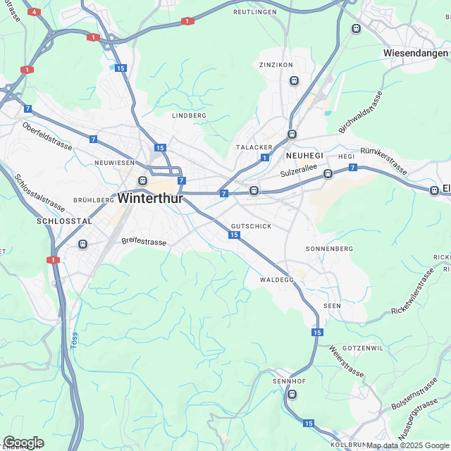 Ankündigung 1.5-Zimmer-Wohnung in Winterthur Mattenbach - Karte