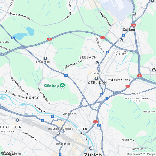 Projektankündigung in Zürich-Oerlikon - Karte