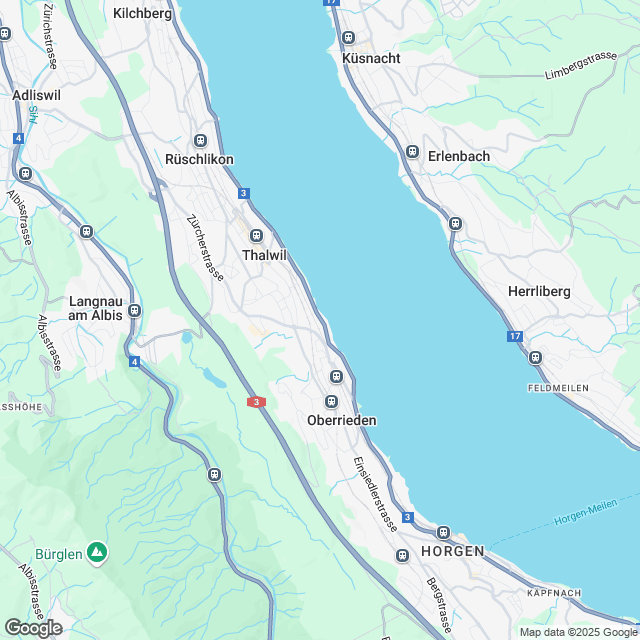Attraktive 2.5-Zimmer Attikawohnung in Thalwil - Karte
