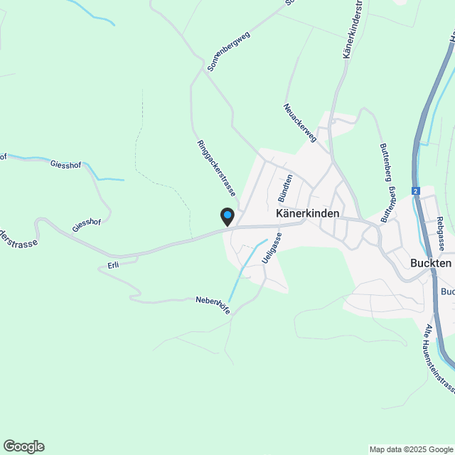 Moderne Reihenhäuser mit Panoramablick in Känerkinden - Karte