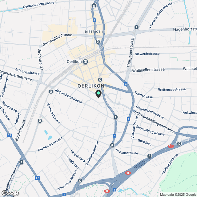3.5 Zimmerwohnung in Oerlikon - Karte