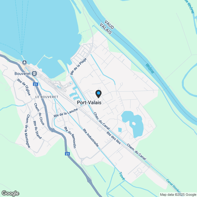 Magnifique appartement de 4,5 pièces en attique à Port-Valais - Karte