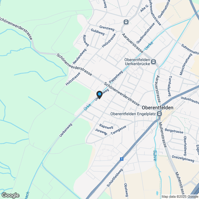 Baustart erfolgt - 3.5-Zimmer Eigentumswohnungen "hirsch-park" am Uerkenweg 37 & 39 in Oberentfelden - Karte