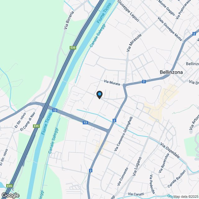 Nuovo appartamento di 2.5 locali in posizione centrale a Bellinzona. - Karte