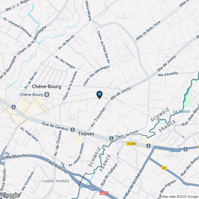 Thônex : Appartement de 4 pièces avec jardin - Karte