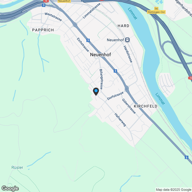 Neubauprojekt "Hinterdorf" Neuenhof - Karte