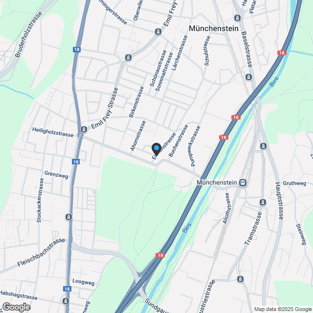 Neubauprojekt Eichenstrasse Münchenstein - Karte