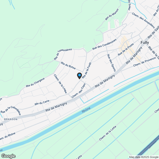Nouveau projet sur la Commune de Fully - Karte