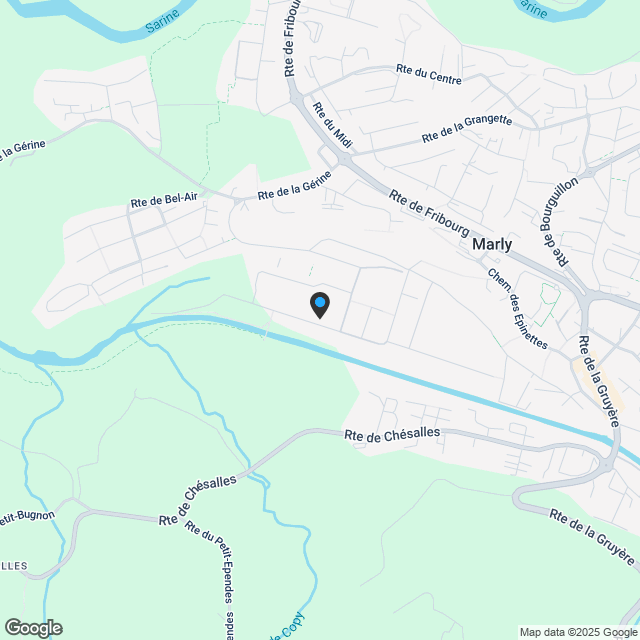 7 villas contiguës (3 déjà réservées) sur plan à 3 minutes de Marly - Karte