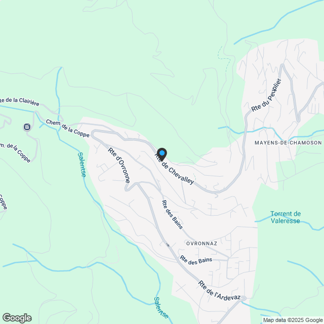 Chalet à construire sur les hauts de la station Ovronnaz - Karte
