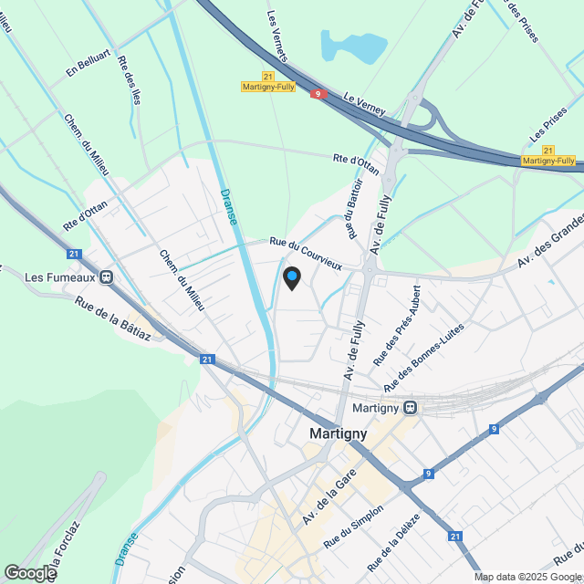 Martigny-Combe - Spacieux 4.5 pièces en rez-de-jardin - Karte