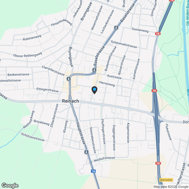 14 hochwertige Eigentumswohnungen in Reinach BL - Karte
