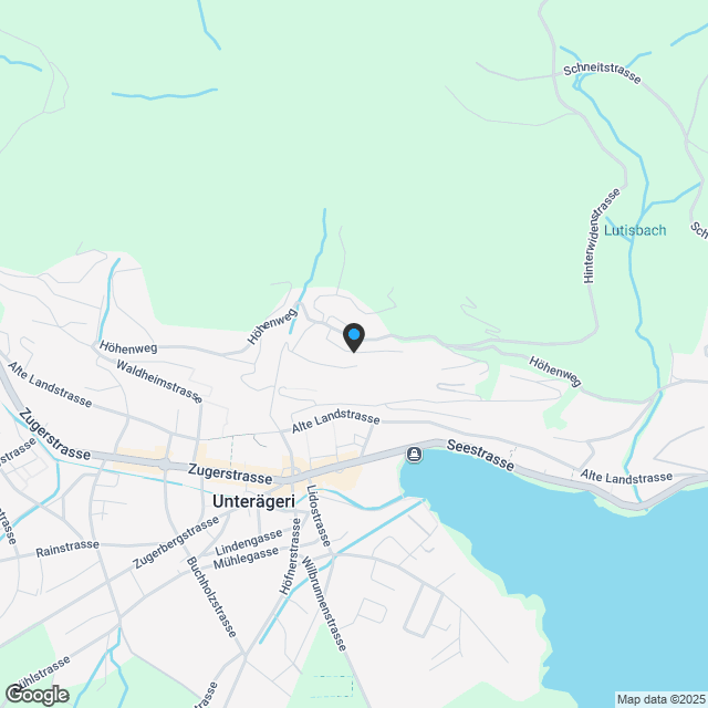 21 exklusive Wohnungen in Hanglage in Unterägeri - Karte