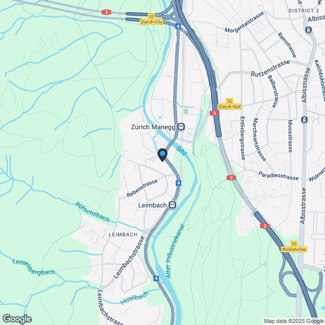 Projektankündigung: Zürich, Leimbach | exklusive Eigentumswohnungen - Karte