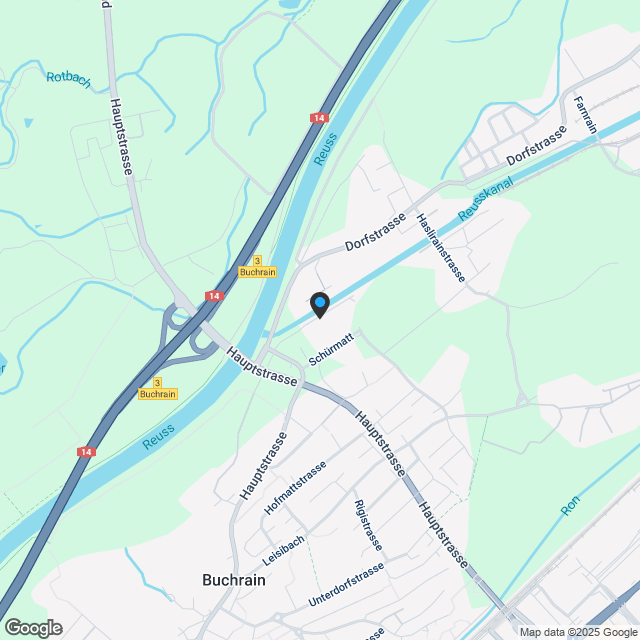 Ihr Eigenheim am Reusskanal - Häuser am Fähriweg, Buchrain - Karte