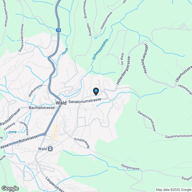 7 stilvolle Eigentumswohnungen in Wald ZH - Karte
