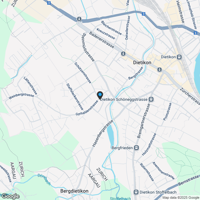 Attika-Wohnung in Dietikon - Karte