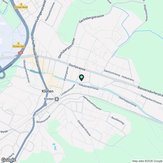 Erstvermietung - Wohnen am Altbach in Kloten - Karte