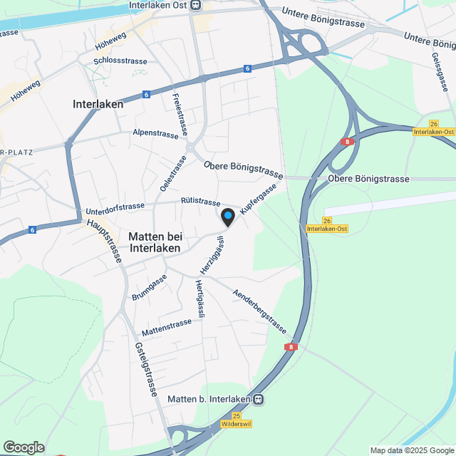 Die letzten 3.5- und 4.5-Zimmer Neubauwohnungen in Matten bei Interlaken - Karte