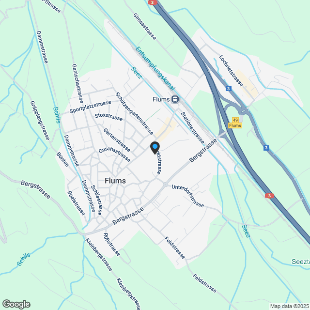 Eigetumswohnung in Flums SG | dreamo.ch - Karte