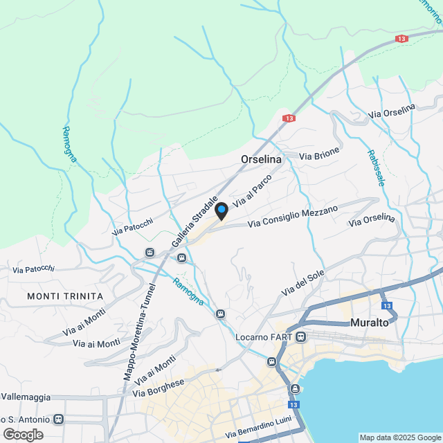 ORSELINA - grande 3 1/2 locali, vista lago, Garage-box al piano - Karte