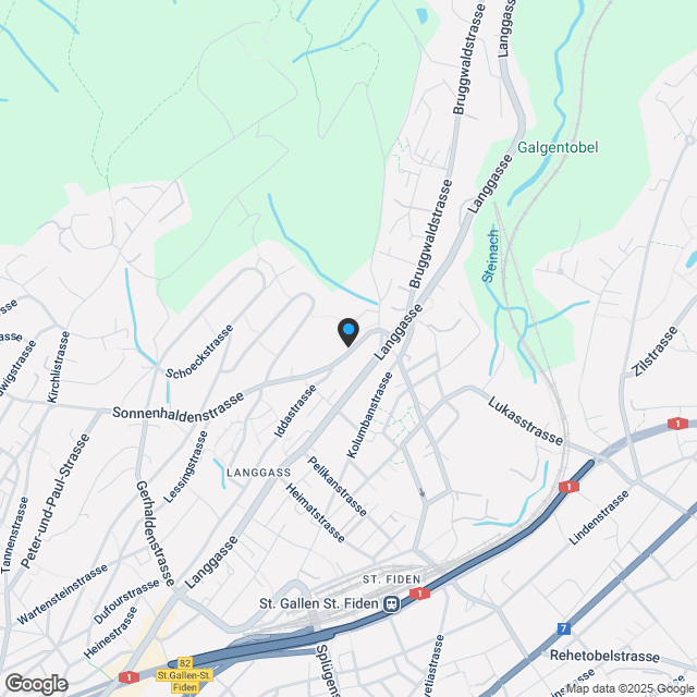 4.5-Zi. Attika-Wohnung - Lessingstrasse 22, St. Gallen - Karte