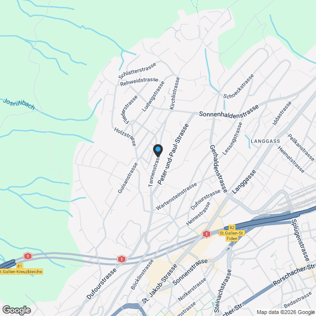 4 Hochwertige Eigentumswohnungen in St. Gallen - Karte