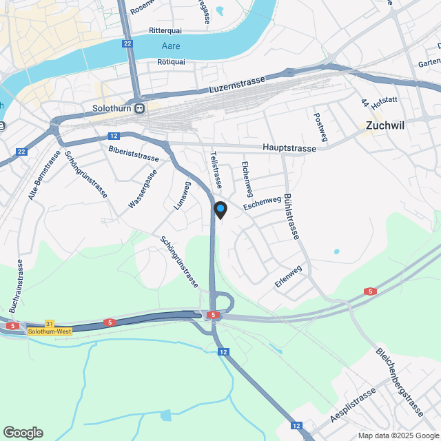 Attraktive Eigentumswohnung mit Garten nahe Solothurn und Bürgerspital - Karte