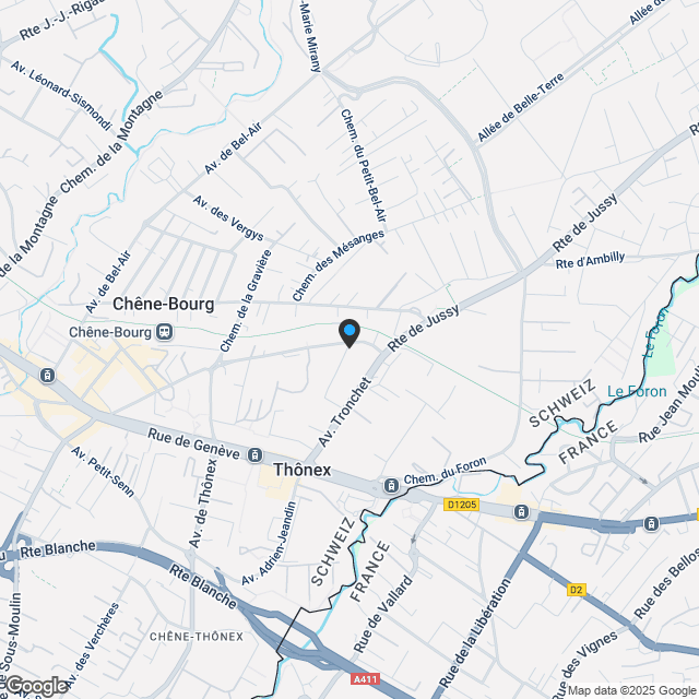 Wohnung mit 5 Zimmern - Lot 2.02 - Pierre-à-Bochet 17, Thônex - Karte