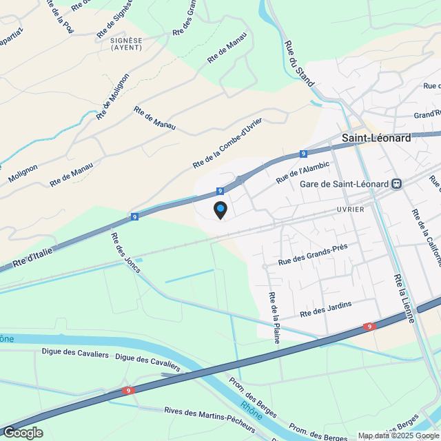 4.5-Zimmerwohnung in Uvrier - Karte