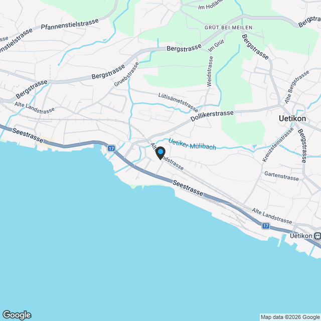 Neubauprojekt "Alte Landstrasse" in Meilen - Karte