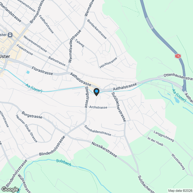 Bachgass – 10 Eigentumswohnungen in Uster - Karte