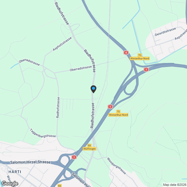 4.5-Zimmer-Reihen-Einfamilienhäuser in Winterthur - Karte