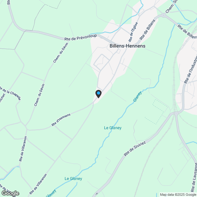 4 moderne Villen mit Abstand, nahe Romont - Karte