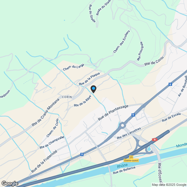 3.5-Zimmerwohnung in Corin-de-la-Crête - Karte