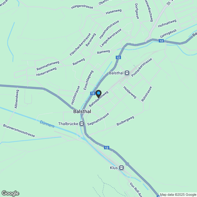 1'824 m2 Bauland mit zwei grossen, bestehenden Gebäuden - Karte