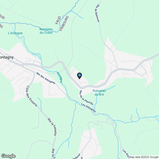 Zu verkaufen 3.5-Zimmer-Dachwohnung in Montagny-la-Ville (FR) - Karte