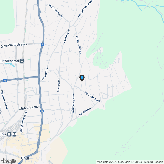 4½-Zimmer-Neubau in Chur – urban wohnen, naturnah geniessen - Karte