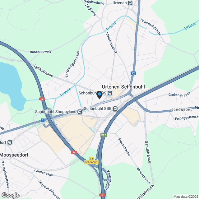 NEUBAU Viermoos - Wohnen an bester Zentrumslage von Urtenen-Schönbühl - Karte