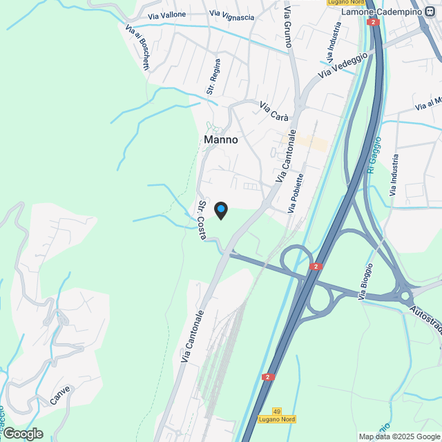 Ref. 2020 - MANNO EINFAMILIENHÄUSER IN STRATEGISCHER LAGE - Karte