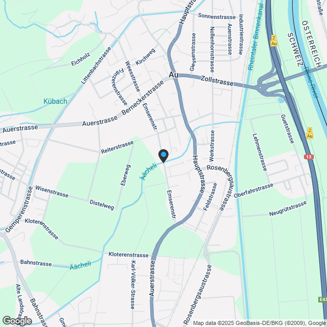 Wohnen mit Blick in die Reben von Berneck - Überbauung Emseren, Au - Karte