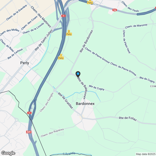 Entwicklung von 15 Wohnungen im Herzen der Genfer Landschaft - Karte
