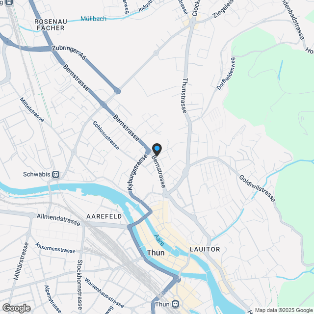 ImmoWyss - Neue 2,5-Zimmerwohnung an zentraler Lage in Steffisburg - Karte