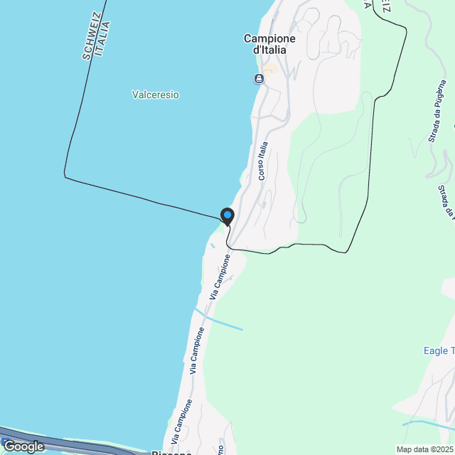 Magnificent apartment directly on Lake Lugano - Karte